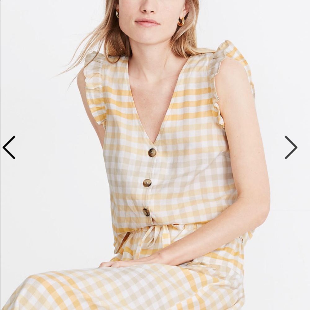 Madewell Ruffle Button Front Tank